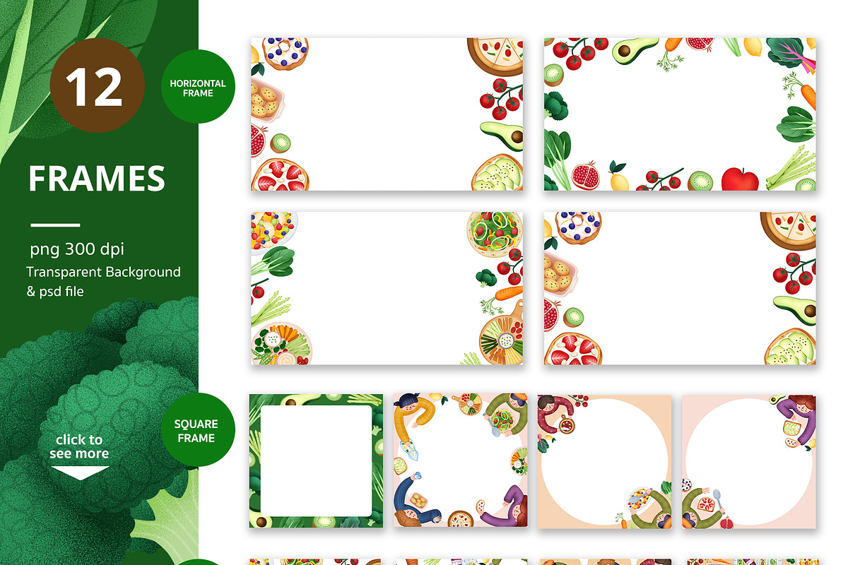Vegan Joyful Gathering Digital Paint, a Food Illustration by CreativeValuation (Photo 4 of 11)