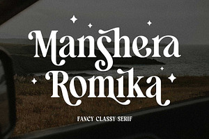 Manshera Romika - Modern Vintage, a Serif Font by Arterfak Project