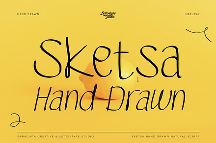 Sketsa Hand Drawn Natural Script