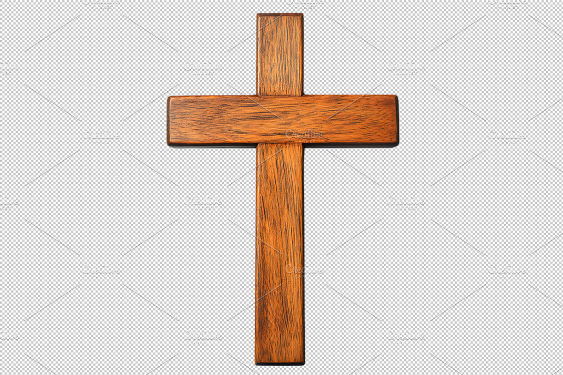 Wooden Christian Cross PNG, a Photo by VetalStock