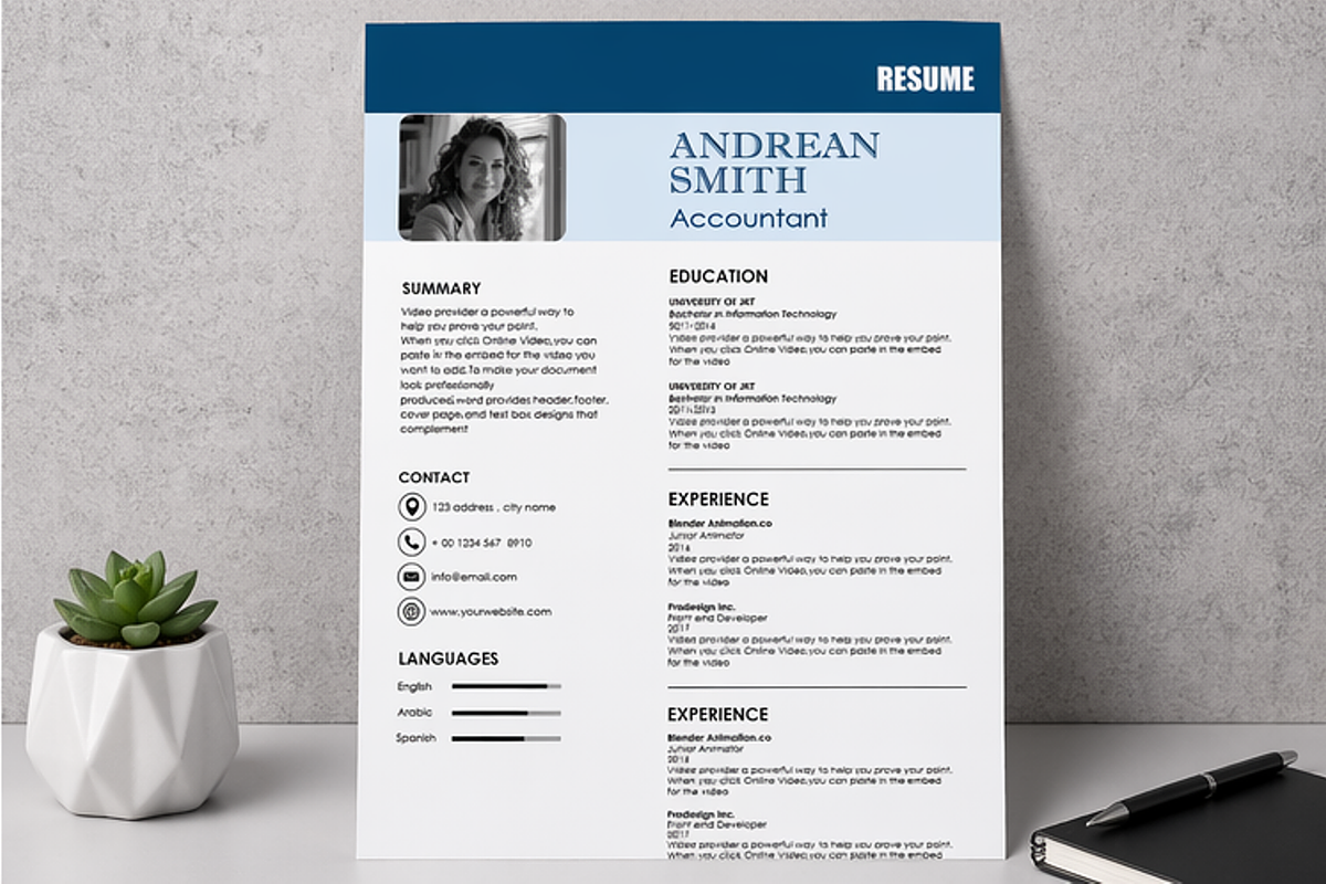 MODERN RESUME TEMPLATE (R6), a Resume Template by dulchaer29 (Photo 5 of 5)