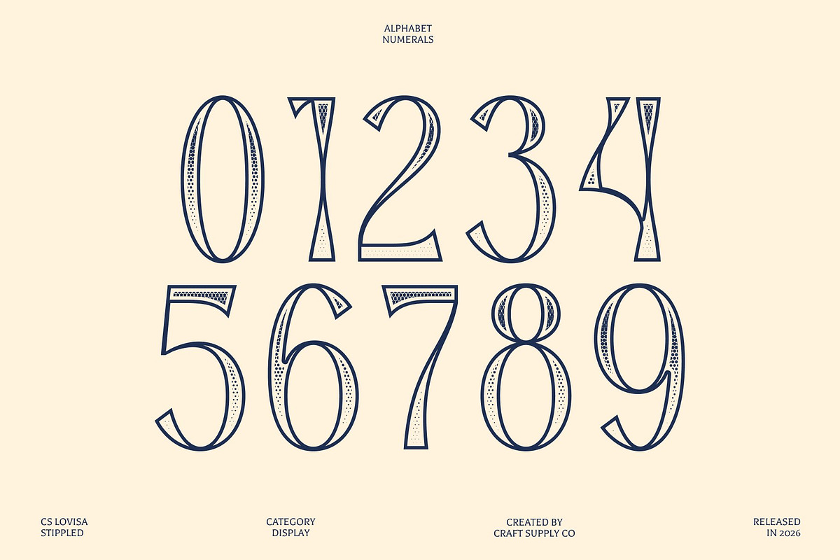 CS Lovisa Stippled, a Sans Serif Font by Craft Supply Co. (Photo 4 of 8)