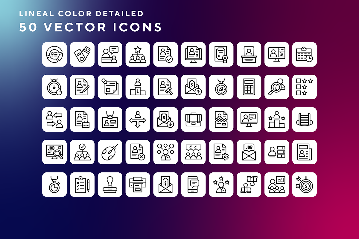 Employment icons, an Outline Icon by Wencory (Photo 1 of 2)