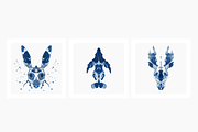 Tona Co. Totemic Cyanotype Inkblots, an Animal Illustration by milatovar (Thumbnail 4 of 19)