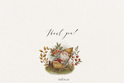 Cozy Autumn Gnomes & Pumpkin Clipart, a Decorative Illustration by Jenny Quince (Thumbnail 11 of 11)