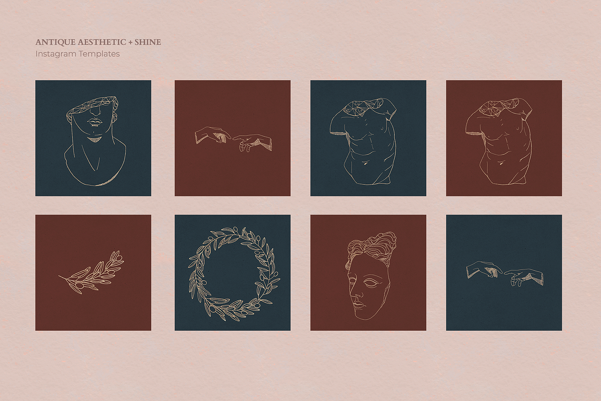 ANTIQUE AESTHETIC + SHINE templates, a Background Graphic by mamormo (Photo 7 of 13)
