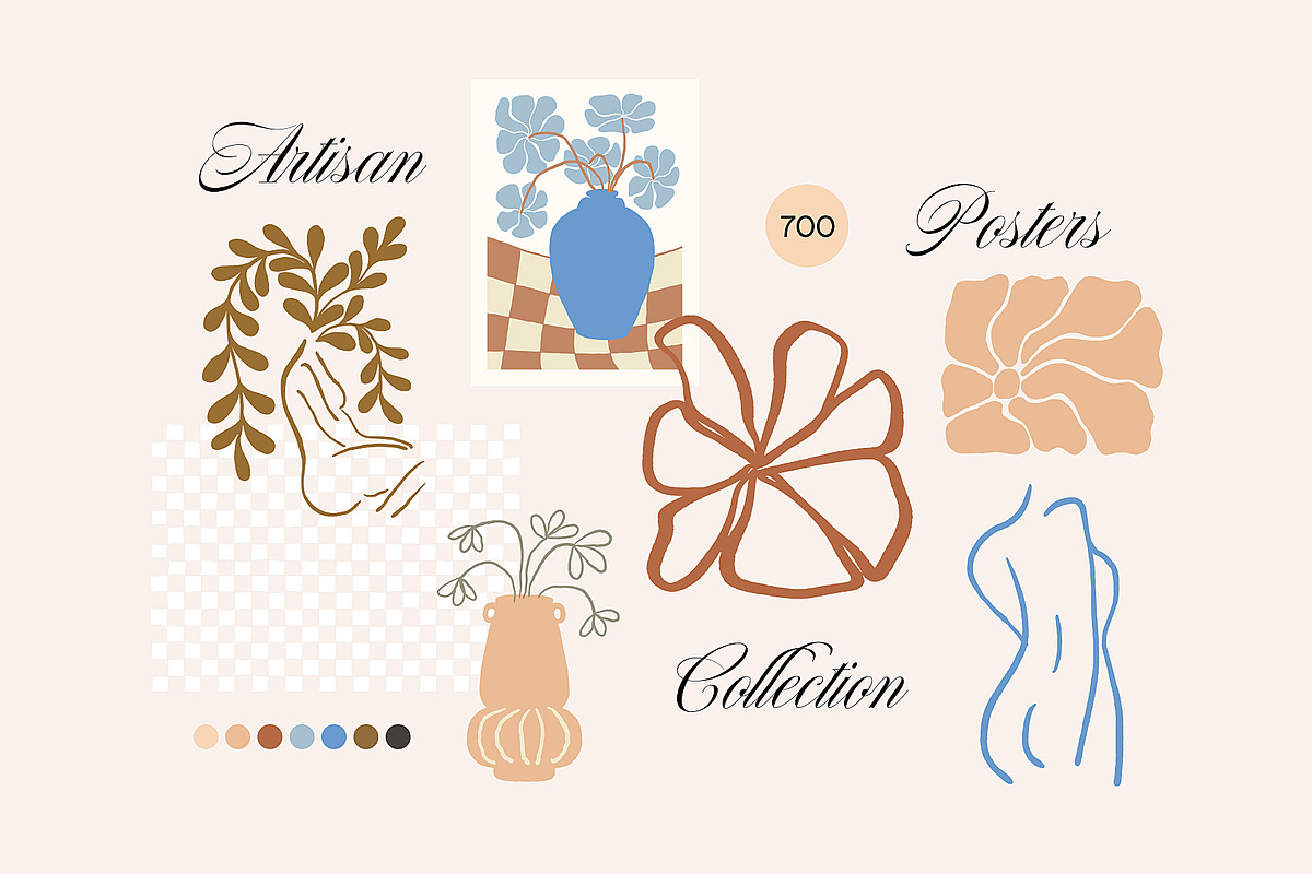 GALLERY WALL ART BOHO POSTER SET, a Decorative Illustration by Ayya Studio (Photo 12 of 17)