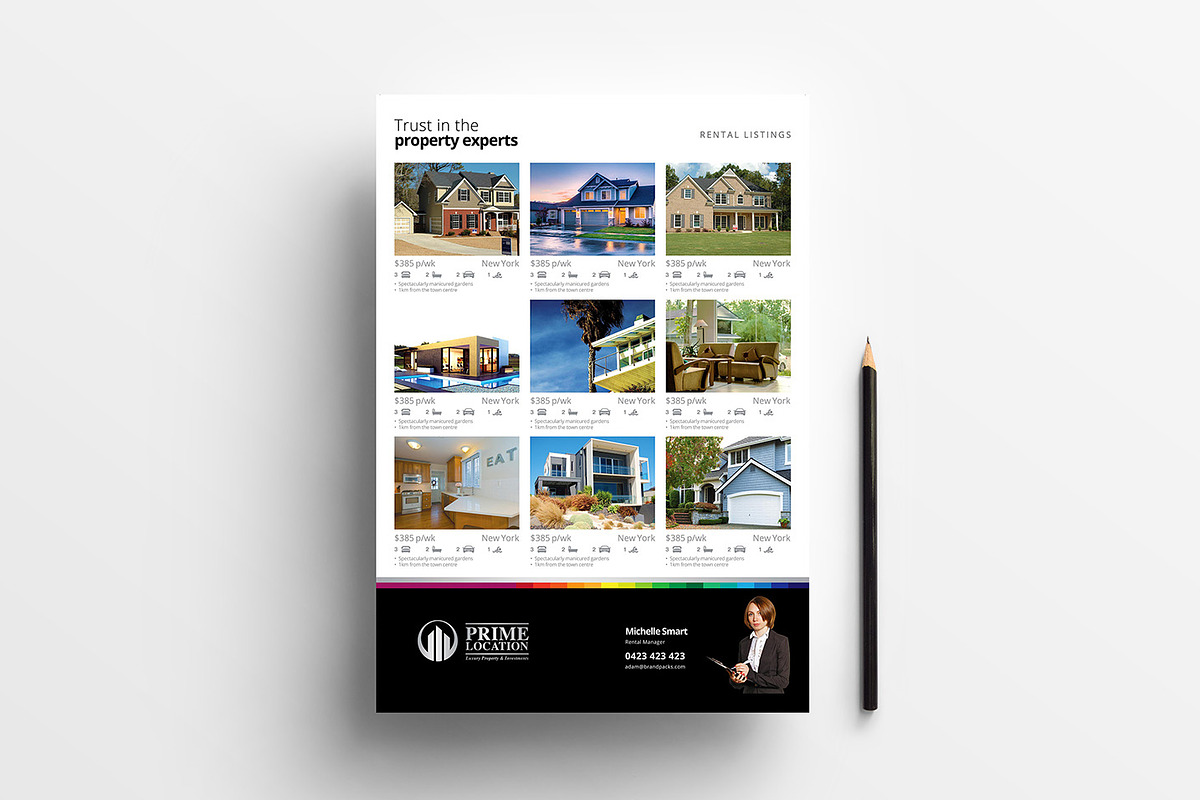 Real Estate Property Sheet Template, a Flyer Template by BrandPacks