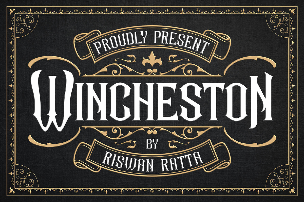 Wincheston Font, a Serif Font by Riswan Ratta (Photo 1 of 13)