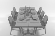Dining furniture set 2807, a Furniture 3D Model by inDahouze (Thumbnail 11 of 11)