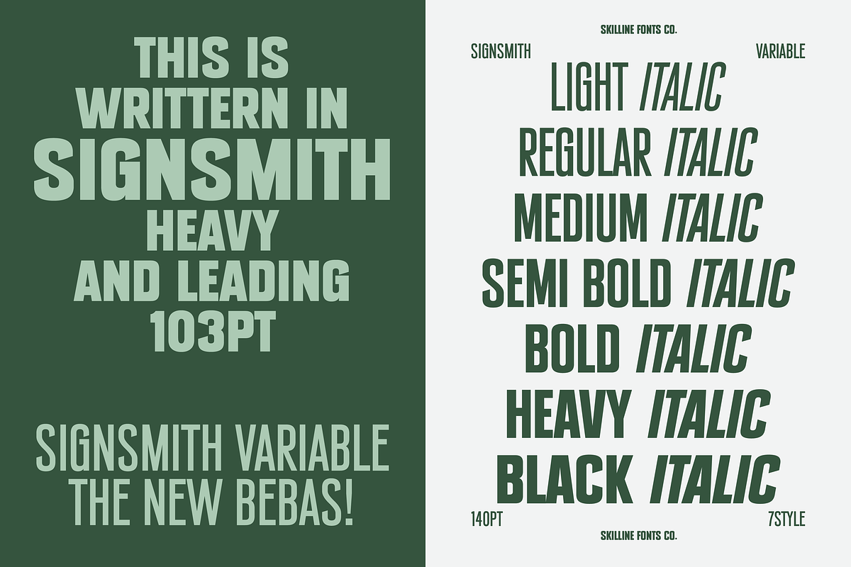 SFC Signsmith Variable Font, a Sans Serif Font by Skilline Supply Co. (Photo 19 of 21)