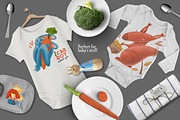 Animals eating healthy food CLIPART, an Animal Illustration by Lana Sham (Thumbnail 4 of 8)