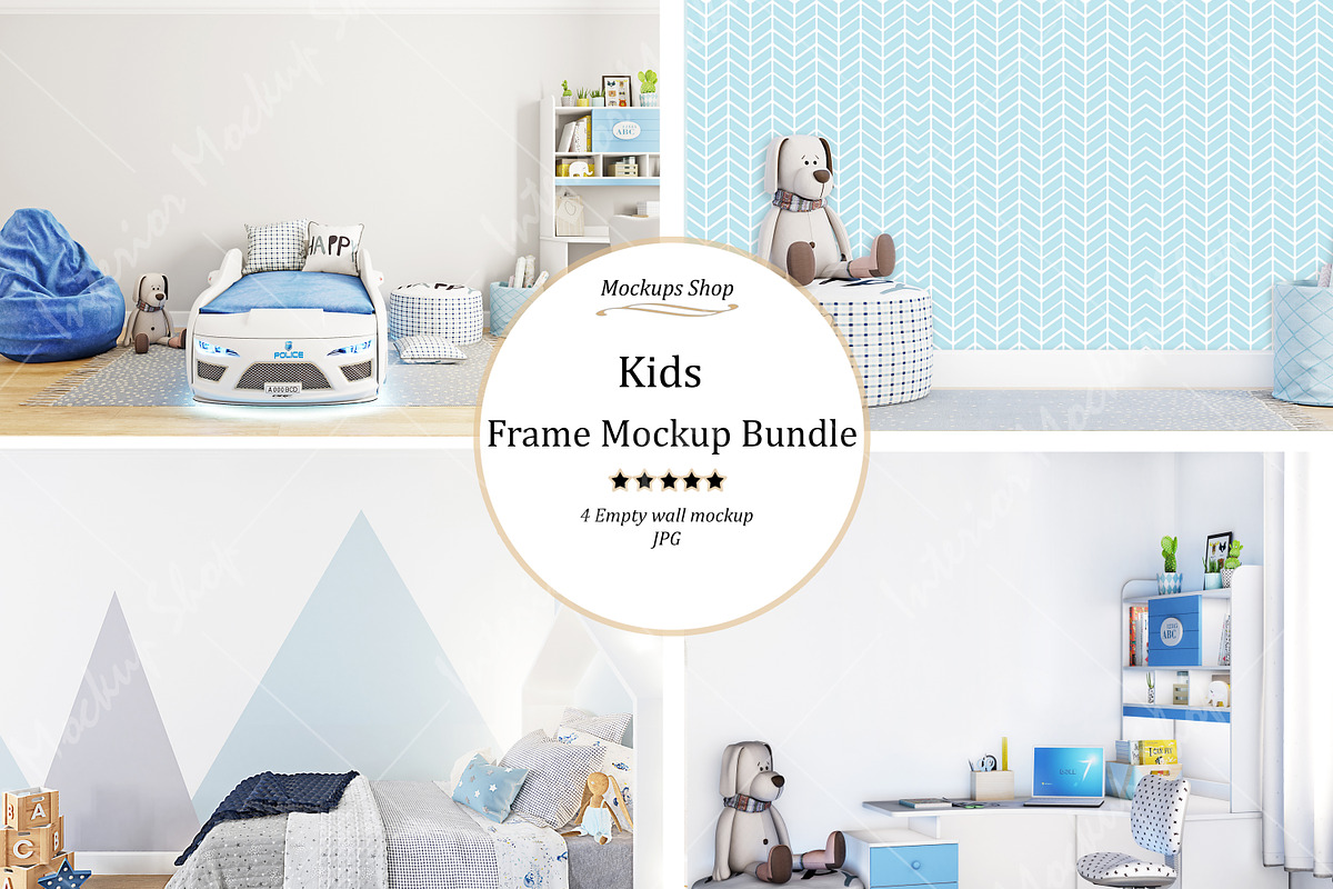 Kids Background Bundle (jpg) Vol 9, a Print Template by Mockup Shop