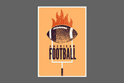 American Football vector poster set., a Sport Illustration by PoPaShop (Thumbnail 5 of 8)