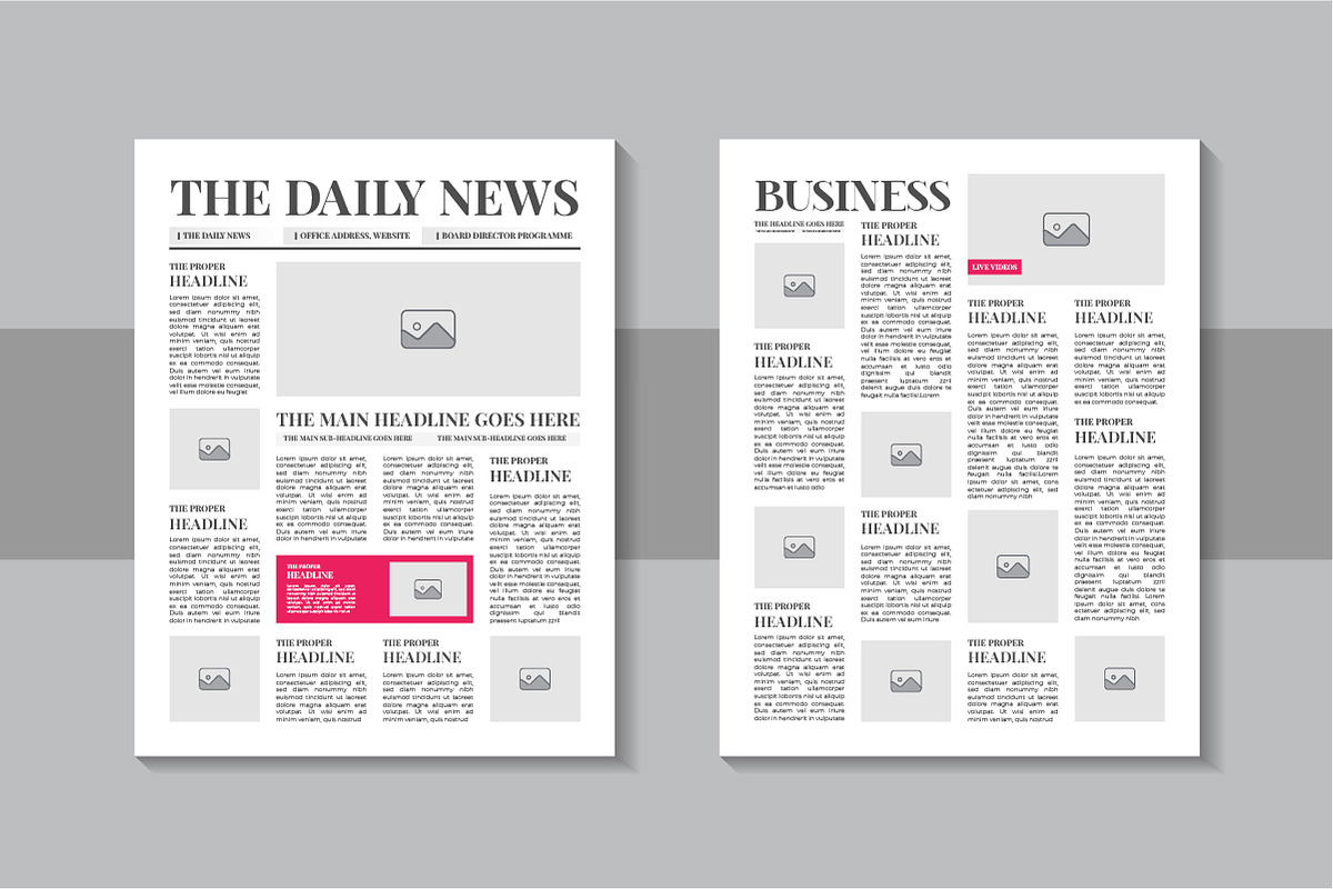 Newspaper template layout design, a Magazine Template by Pavel_design