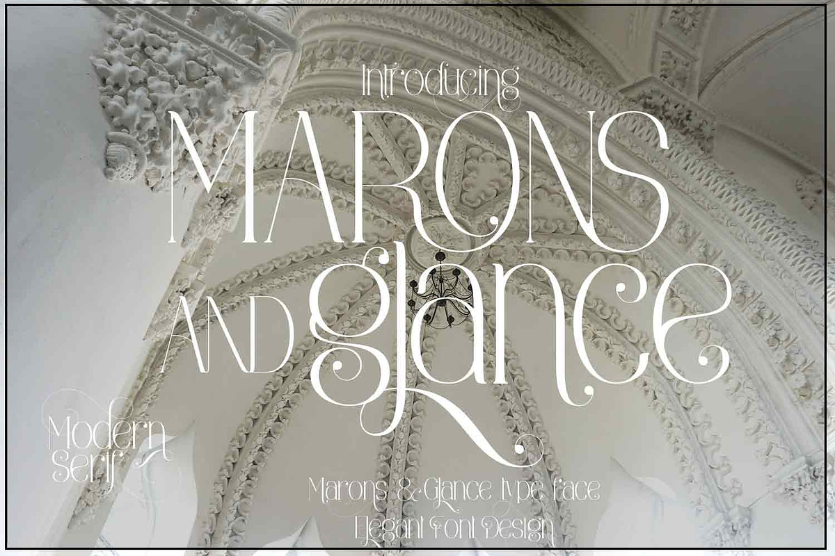 Marons and Glance, a Serif Font by Bramcreative (Photo 1 of 10)