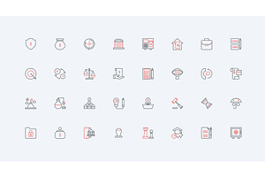 Financial services marketing icons, a Finance Illustration by Lemberg Vector