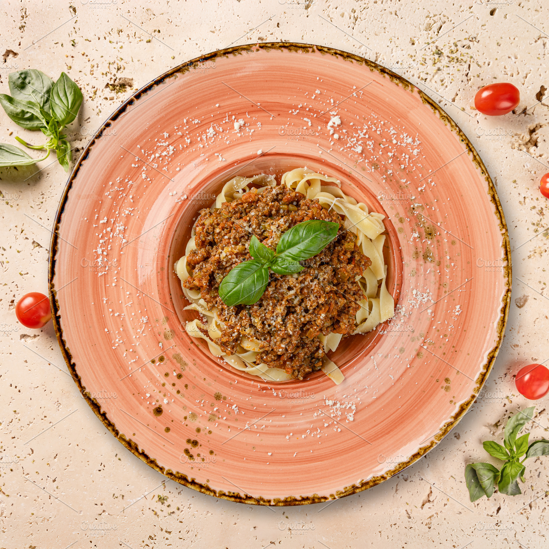 Delicious tagliatelle with bolognese sauce, a Photo by Grafvision photography