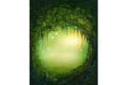 Enchanted forest, a Wallpaper Graphic by Elena Schweitzer