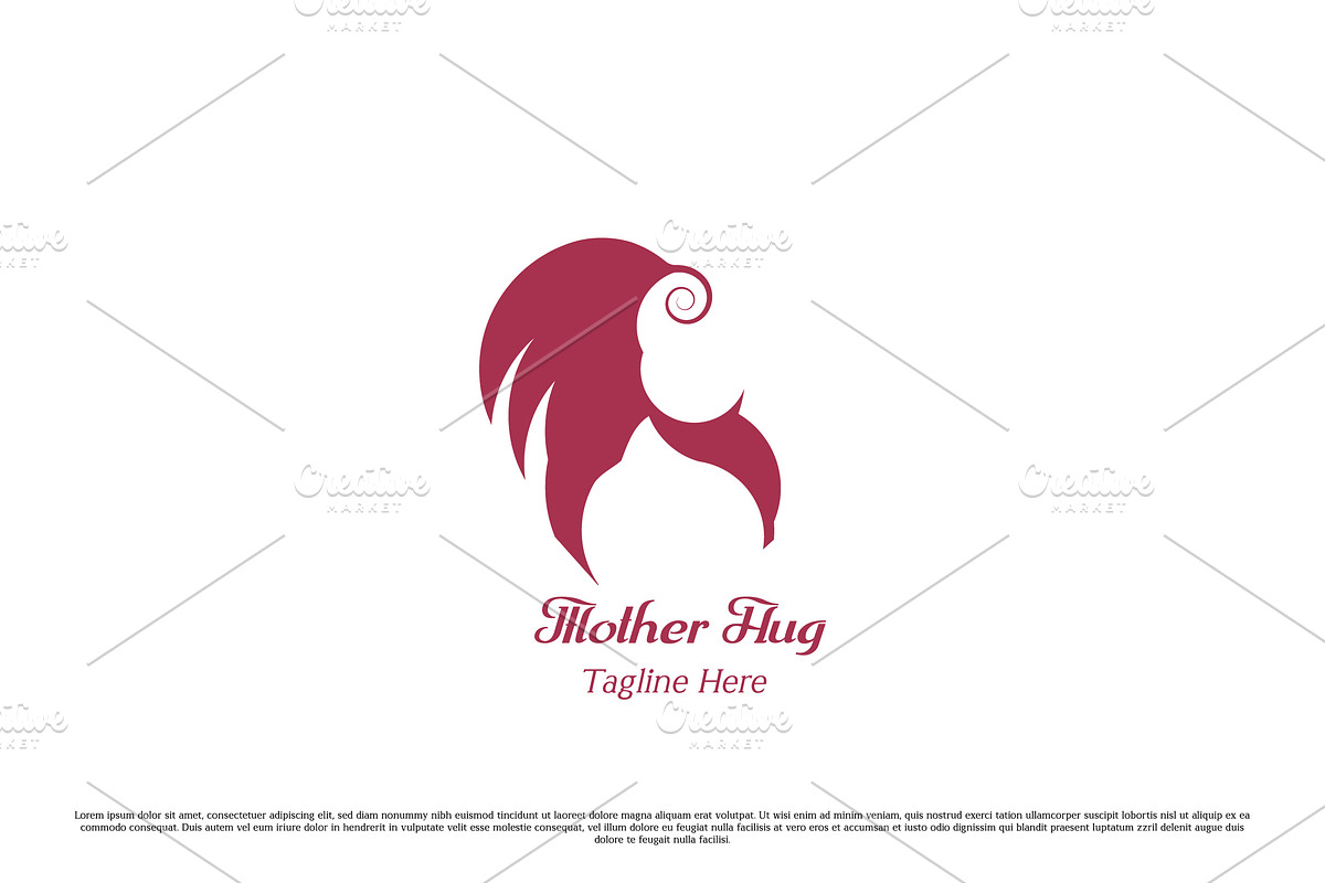 Mother Holding Baby Logo Design Icon, a Branding & Logo Template by Morvana Crew