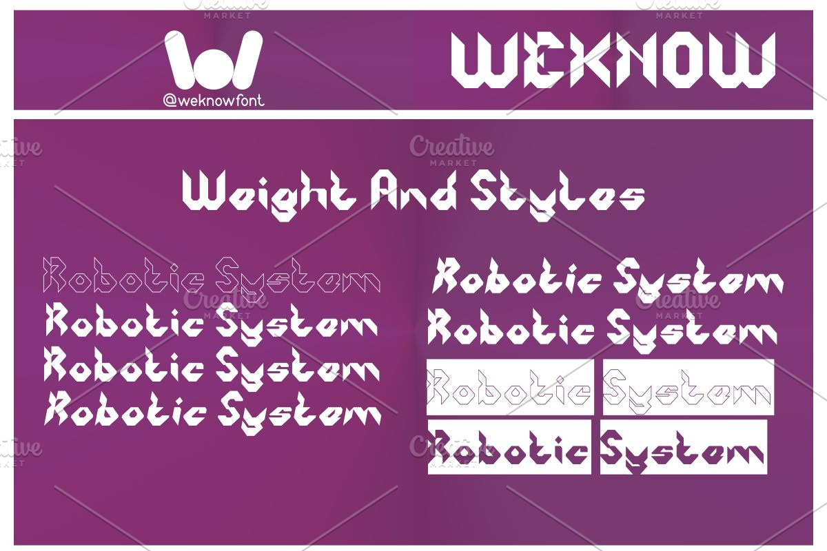 Robotic System font, a Font by weknow (Photo 8 of 8)