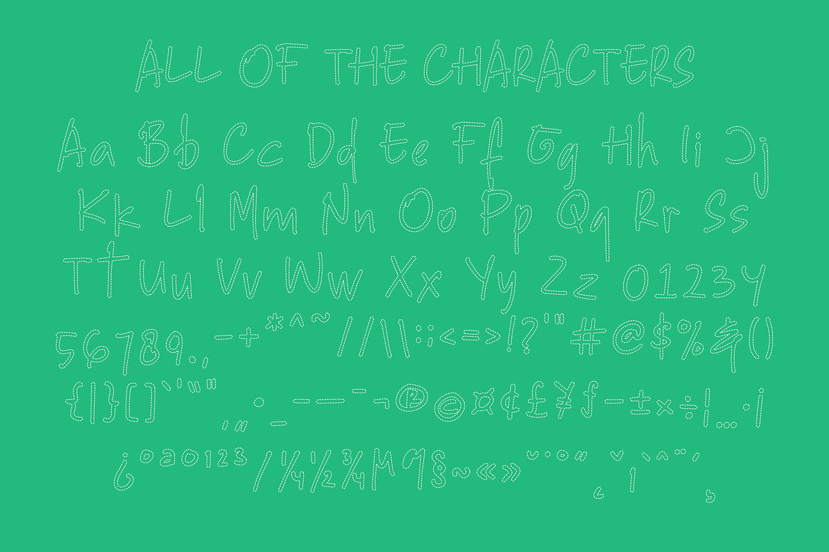CS Andine Dashed, a Handwritten Font by Craft Supply Co. (Photo 8 of 8)