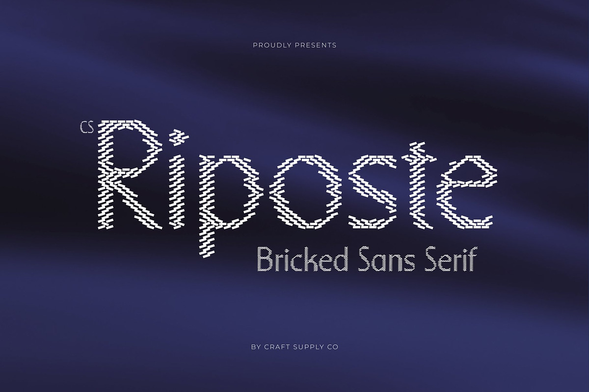 CS Riposte Bricks, a Sans Serif Font by Craft Supply Co. (Photo 1 of 8)