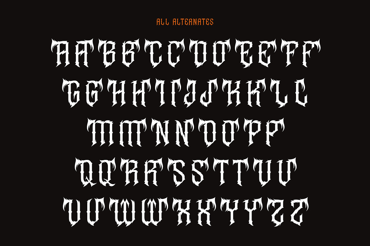 Devil Spirit, a Font by HATFSTUDIO (Photo 7 of 8)