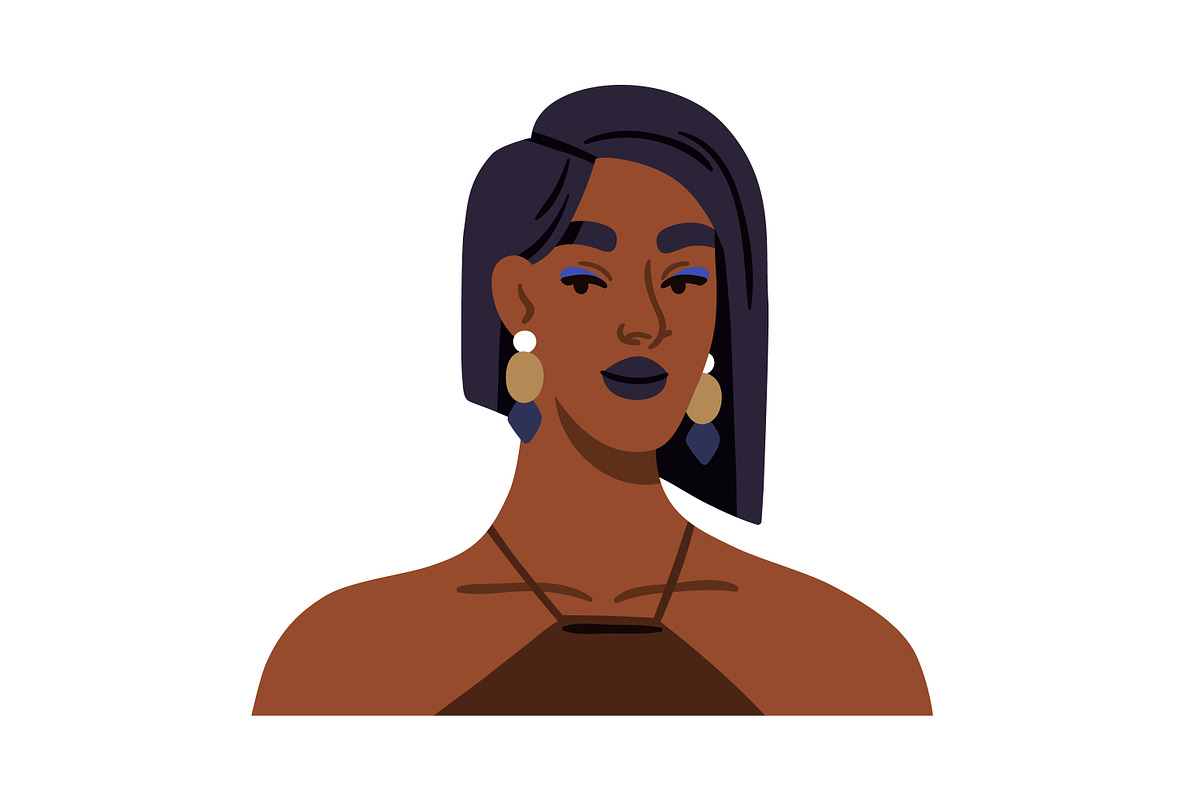 African-American women portraits set, a Person Illustration by Good Studio (Photo 7 of 16)
