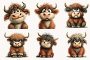 Whimsical sarcastic highland cow, a Seasonal Illustration by Designworld (Thumbnail 4 of 10)