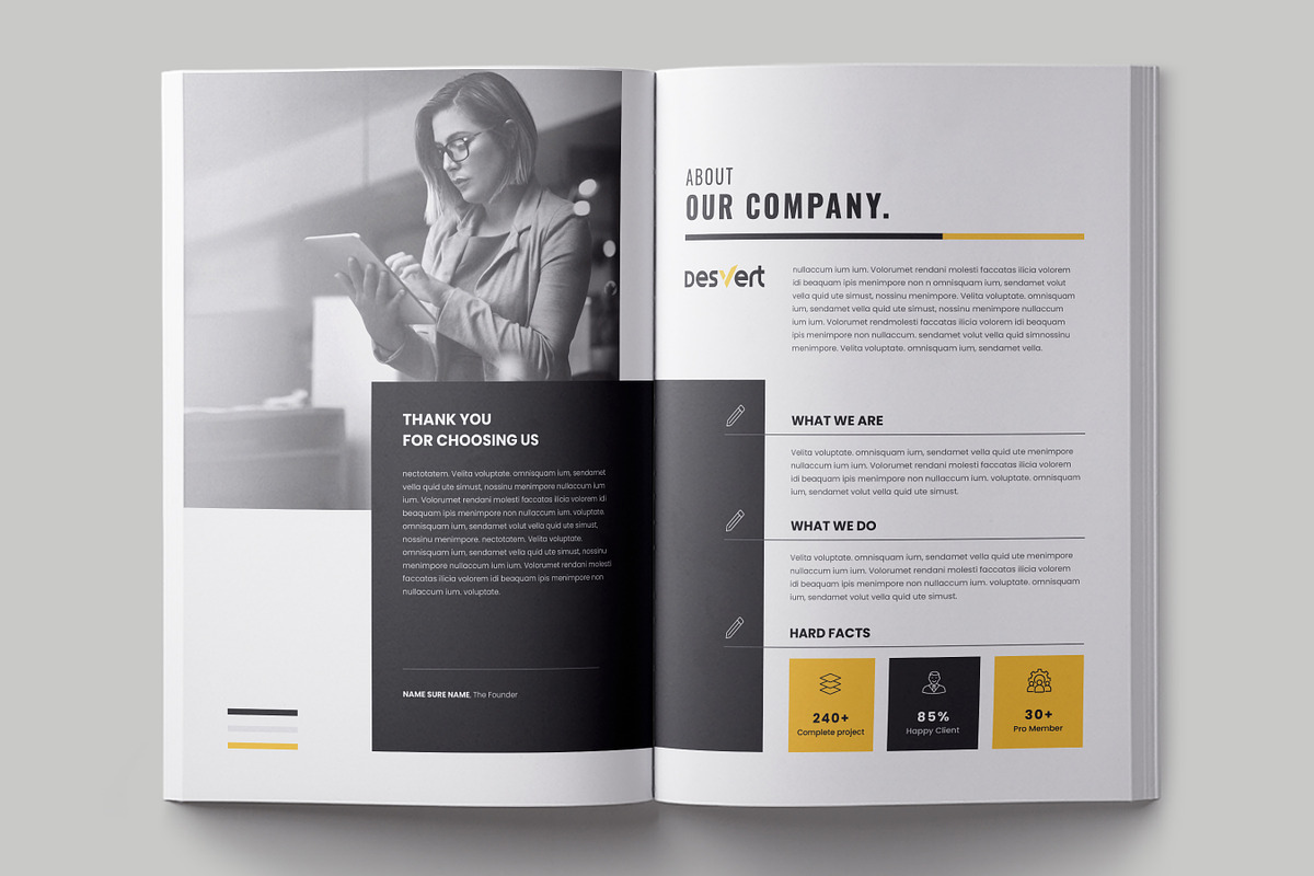 Project Proposal Template, Canva, a Brochure Template by DesVert (Photo 3 of 10)