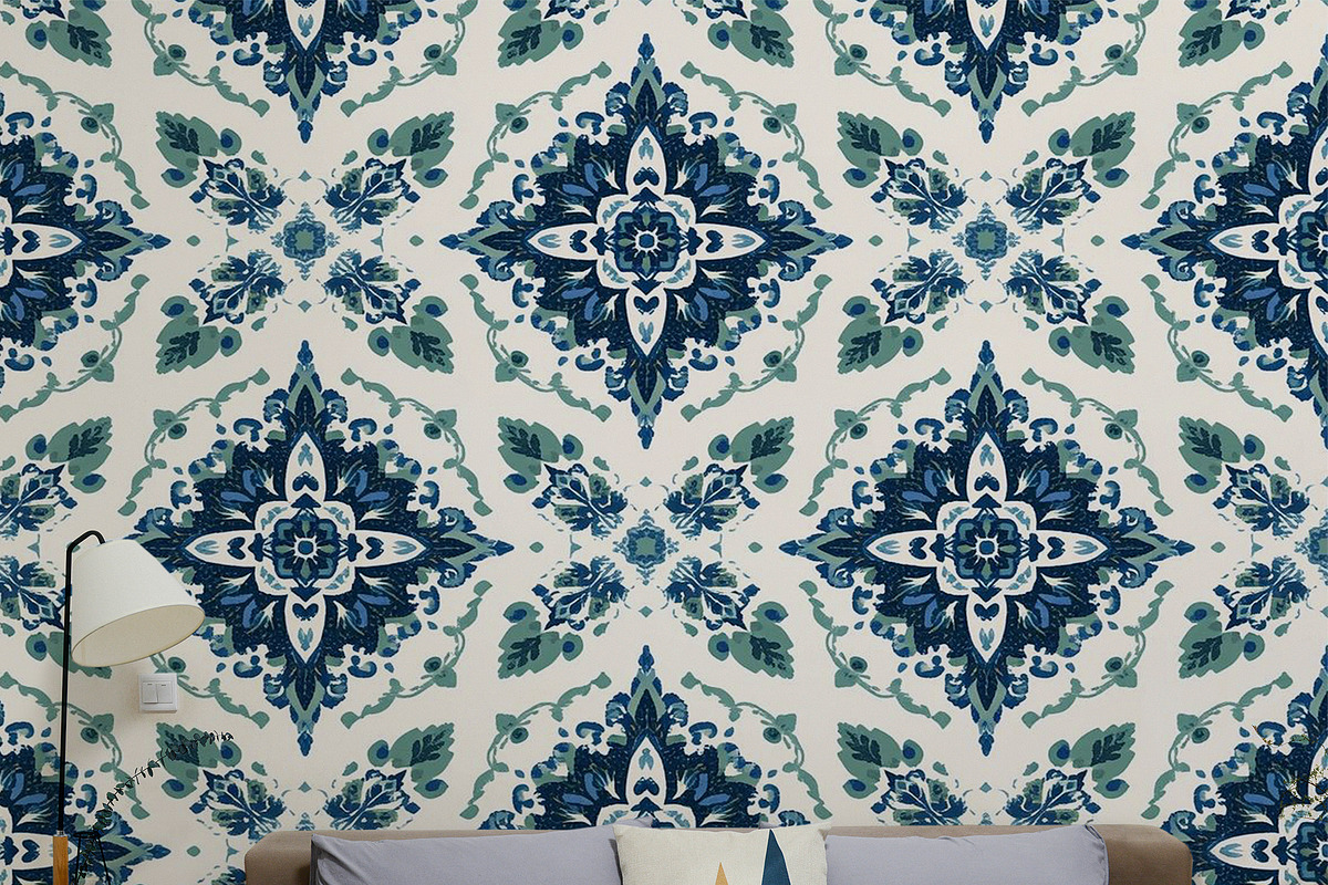 Jaipur Block Print Seamless Pattern, a Pattern Graphic by elfy creative (Photo 1 of 4)
