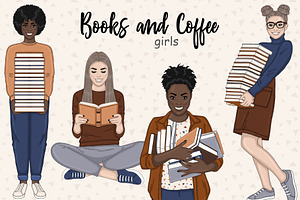 Book Lover Clipart, a Person Illustration by GlamArtZhanna