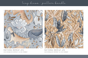 TINY DINOS PATTERN BUNDLE DH