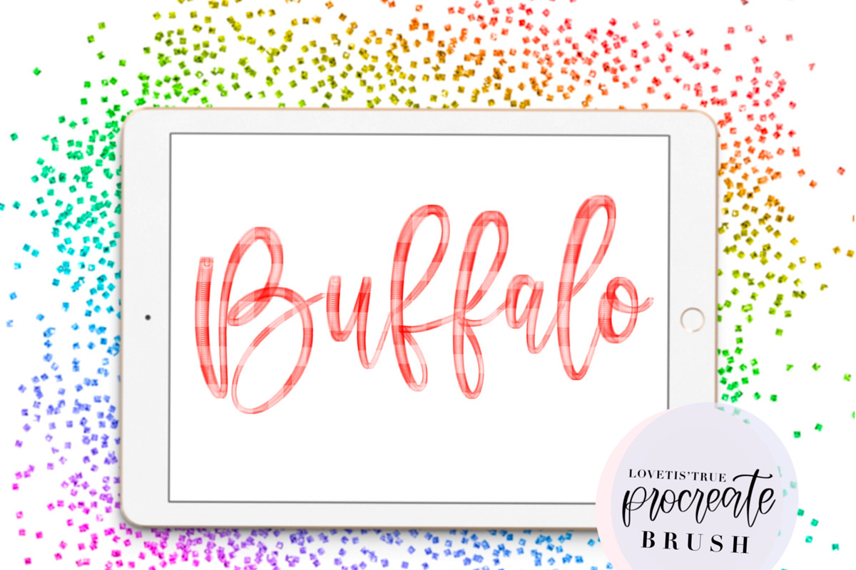 Buffalo Procreate Brush, a Brush Add-On by lovetistrue (Photo 2 of 3)
