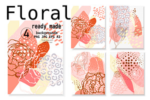 Abstract Floral backgrounds