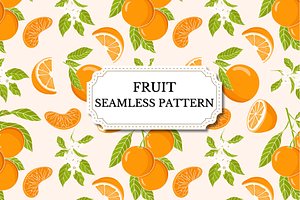 Orange Seamless Pattern, a Pattern Graphic by wind mill