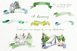 Watercolor Our Adventures Clipart