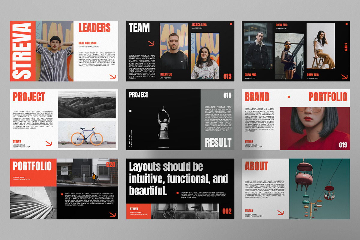 Streva Modern Brand Google Slide, a Presentation Template by Portocraft (Photo 6 of 7)