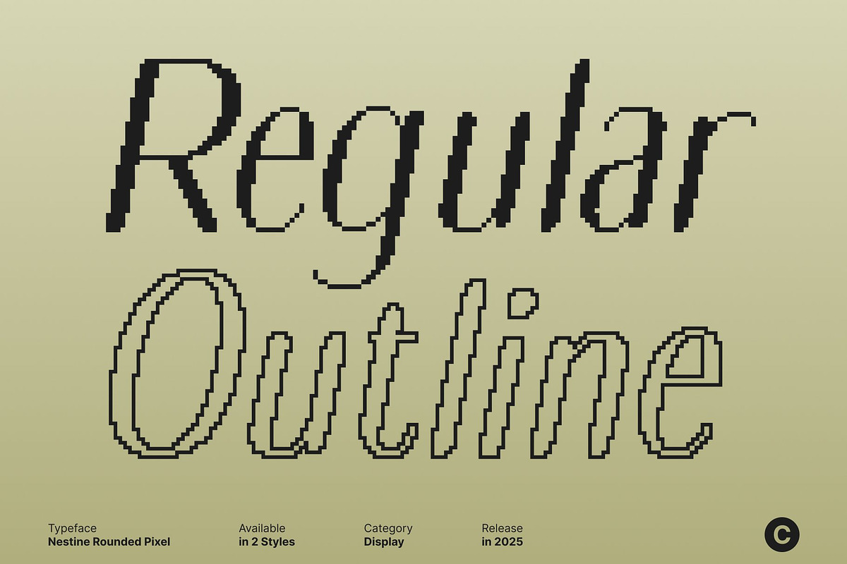 Nestine Rounded Pixel, a Sans Serif Font by Craft Supply Co. (Photo 2 of 8)