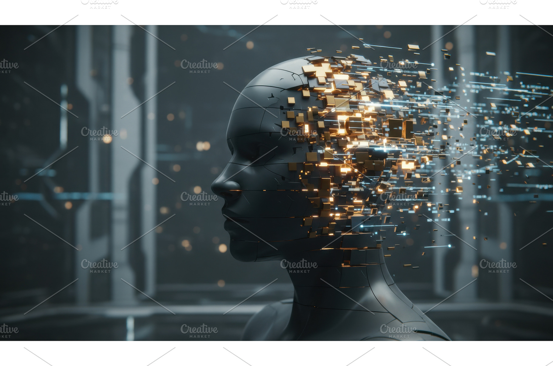 Profile of a dark human head, a Technology Photo by Igor Tichonow