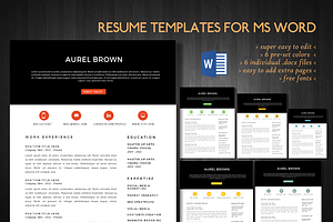 2 In 1 Modern Word Resume Pack