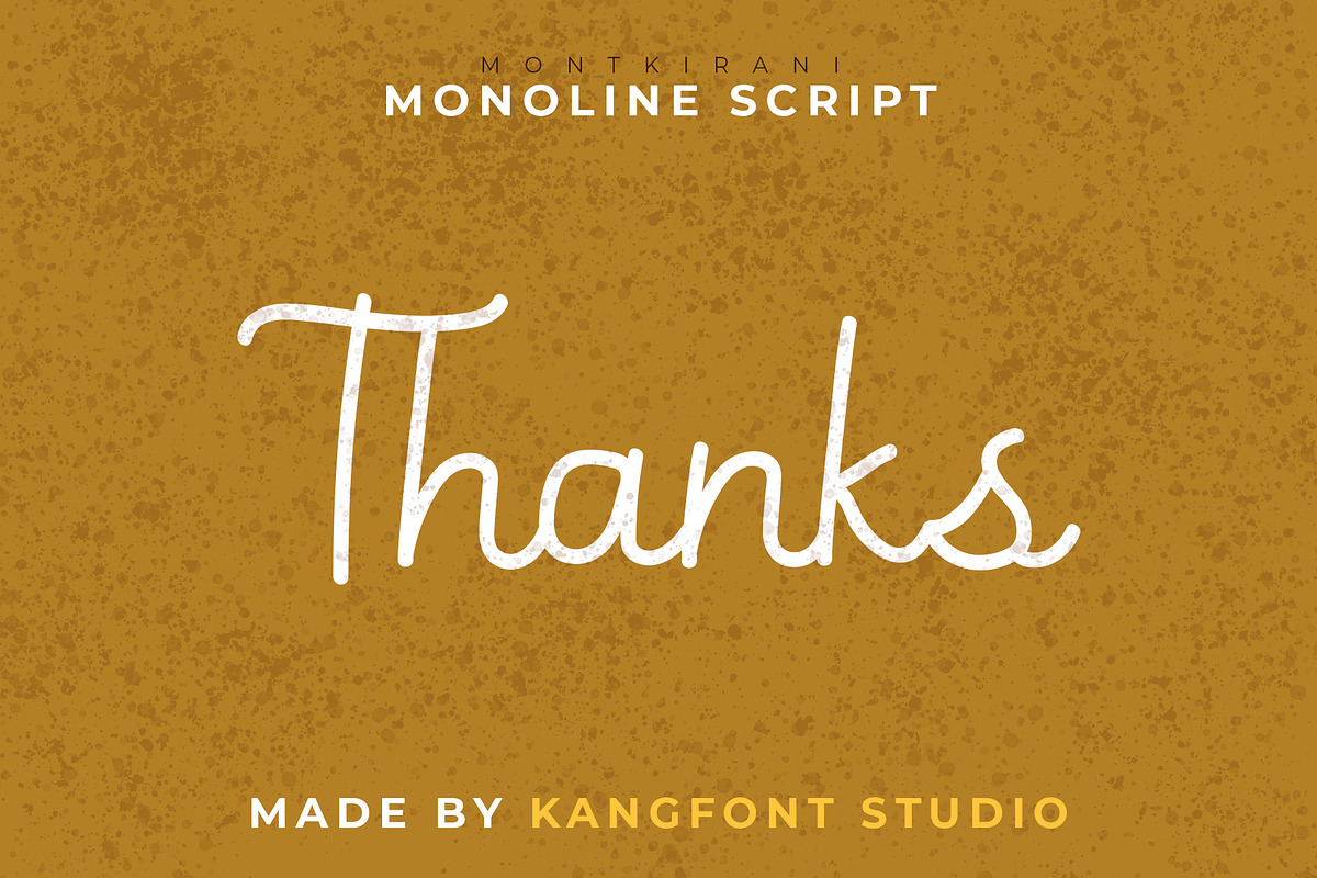 Montkirani - Monoline Script Font, a Script Font by kangfont Studio (Photo 9 of 9)