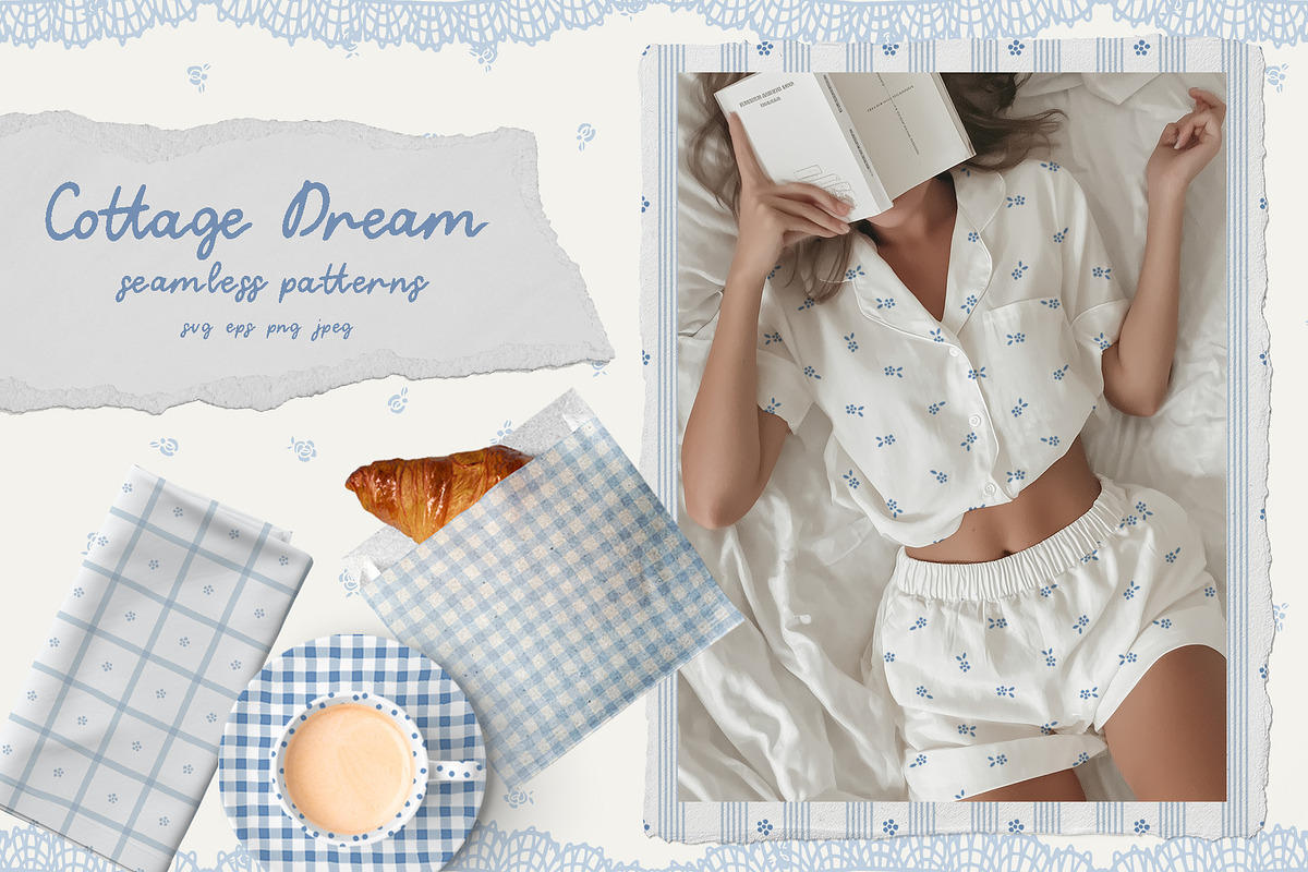 Cottage Dream seamless patterns set, a Pattern Graphic by Cute Atelier (Photo 1 of 10)