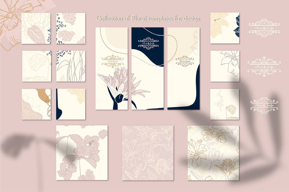 Set of floral covers, cards, frames, a Pattern Graphic by DeMih (Photo 1 of 16)