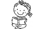 School Kids Clipart Set, an Education Illustration by Bubert Art (Thumbnail 8 of 9)