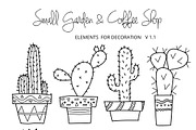 Small Garden & Coffee Shop, a Decorative Illustration by MooBeer (Thumbnail 1 of 6)