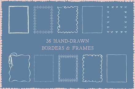 36 Whimsical Hand-Drawn Borders, an Object Illustration by Design by Laney