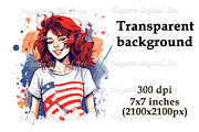 Watercolor 4th of July Clipart, an Object Graphic by Negarin Digital Art (Thumbnail 7 of 11)