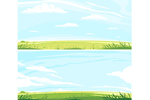 Summer green lawns with grass